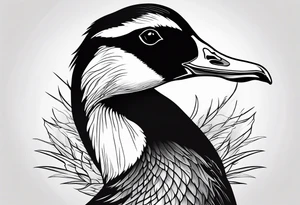 canadian goose angry tattoo idea