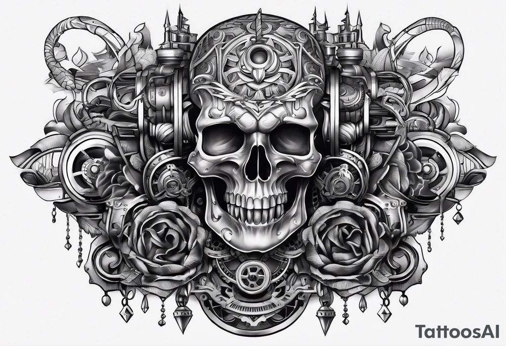 machine arm tattoo idea