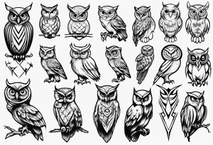 owl bird tattoo idea