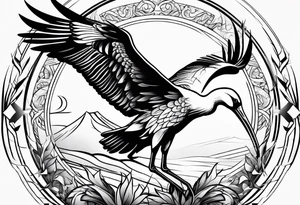 A stork tattoo idea