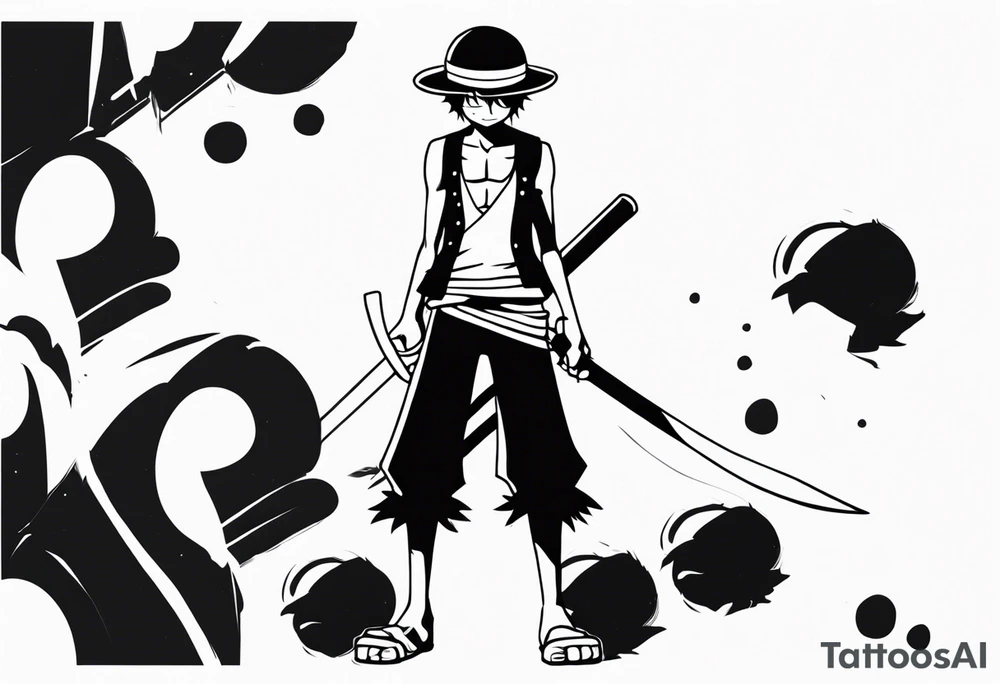 Luffy from one piece tattoo idea