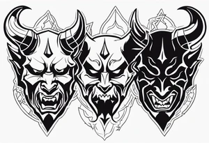 Devil & demon tattoo idea