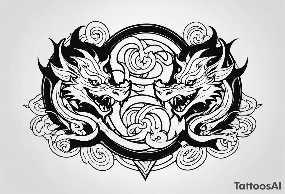 roaring dragons tattoo idea