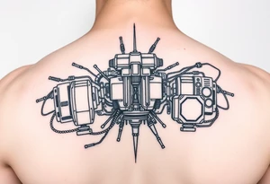Mechatronics themed friend tattoo tattoo idea