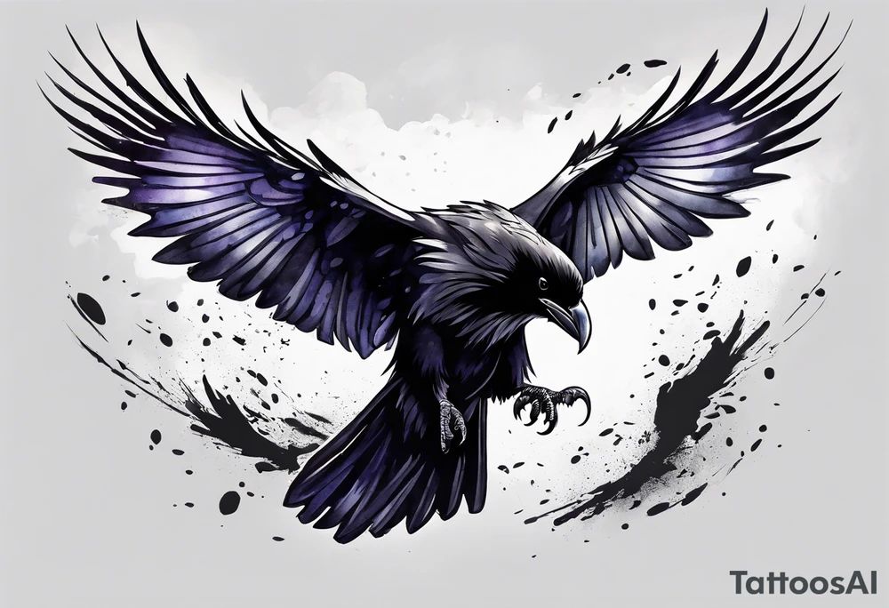 Flying Ravens tattoo idea