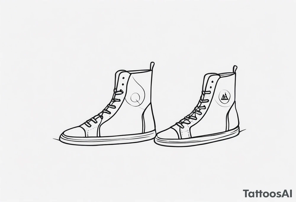 small symbol for male twins on ankles tattoo idea