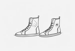 small symbol for male twins on ankles tattoo idea
