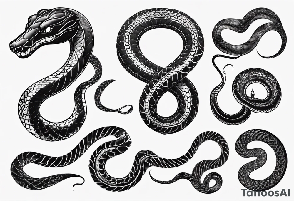 Mystical snake tattoo idea