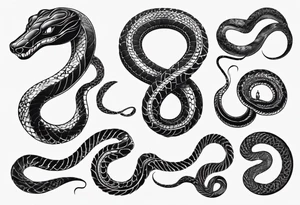 Mystical snake tattoo idea