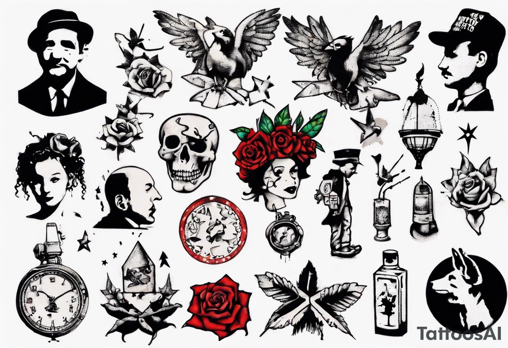 BANKSY ART STYLE tattoo idea