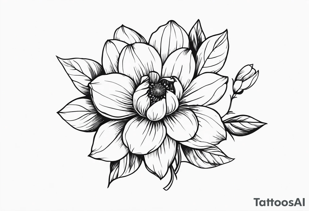 January birth flower tattoo idea