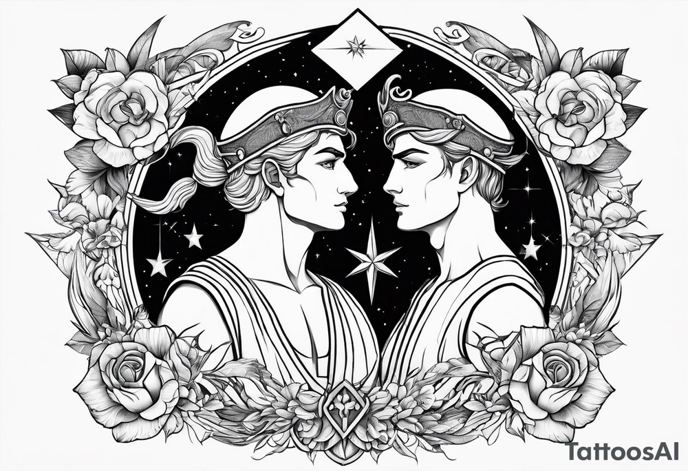 Gemini and Capricorn tattoo for men tattoo idea
