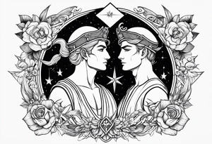 Gemini and Capricorn tattoo for men tattoo idea