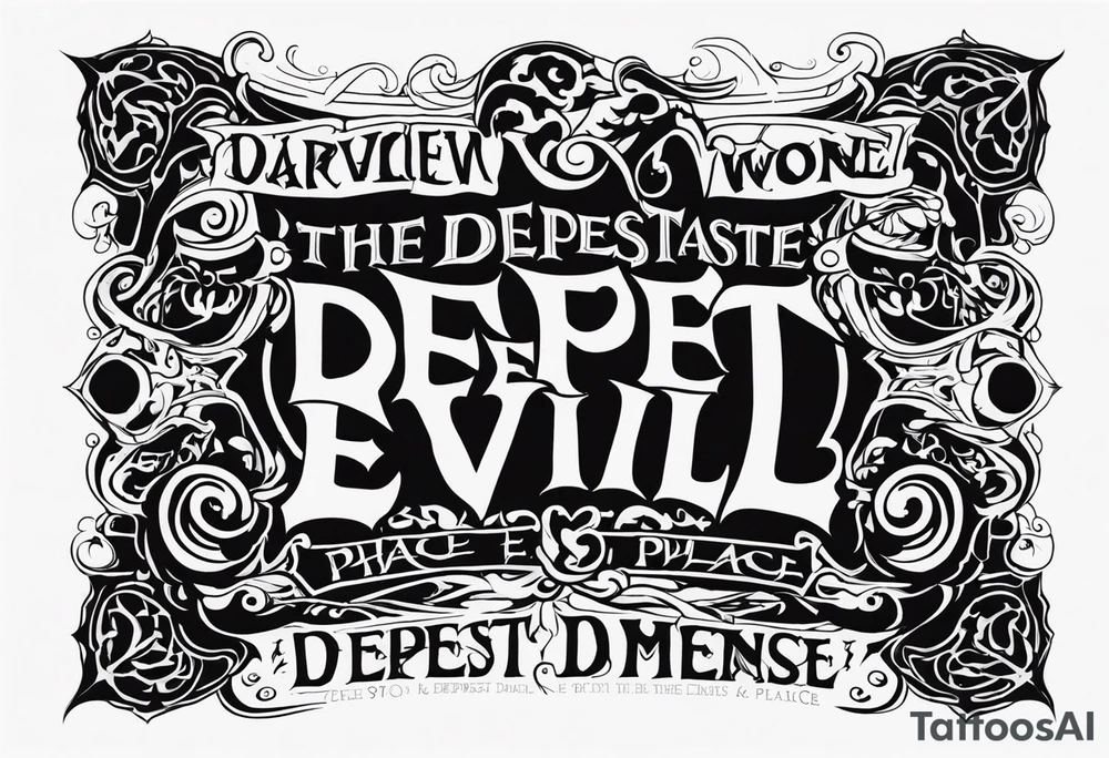 from the deepest darkest place comes evil tattoo idea