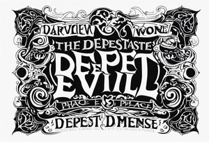 from the deepest darkest place comes evil tattoo idea