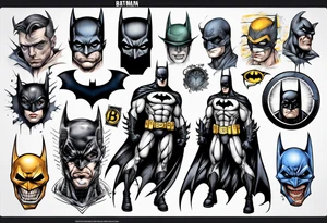 batman gotham sleeve tattoo idea