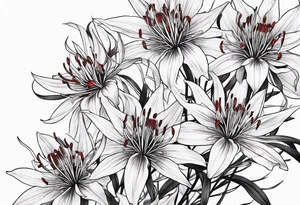 Red spider lilies tattoo idea