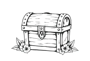 Treasure chest tattoo idea