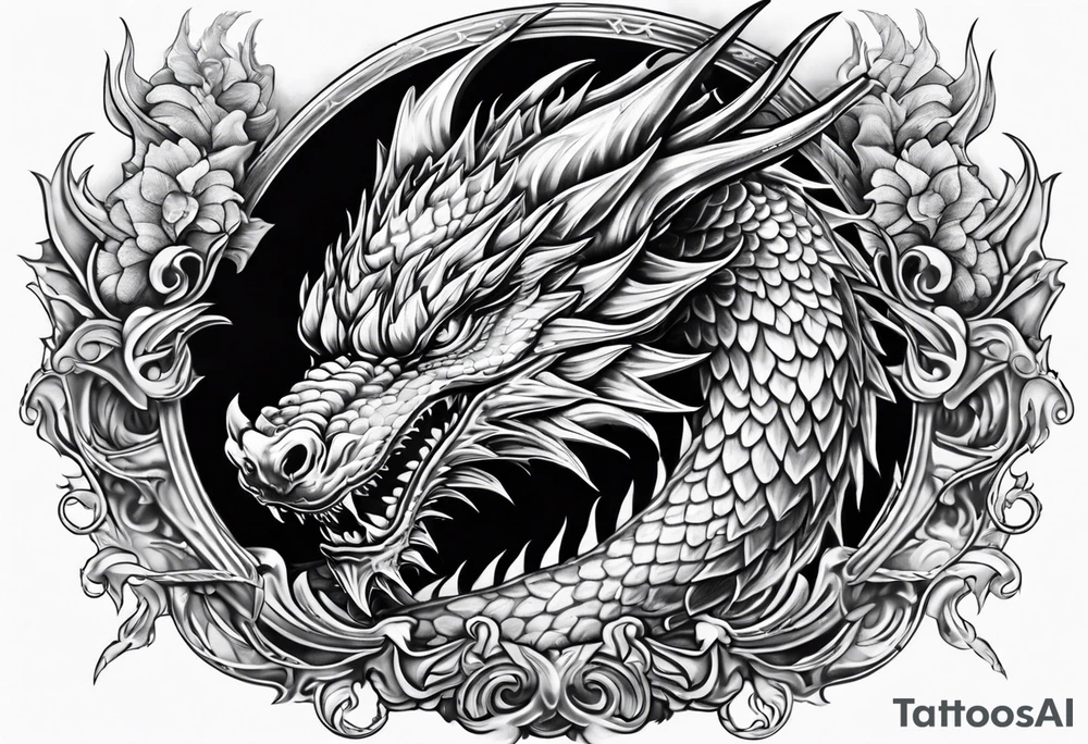 ice dragon tattoo idea