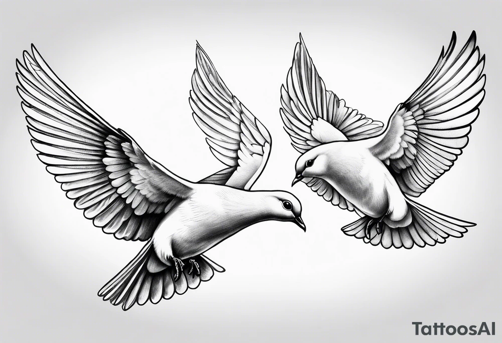 3 doves flying tattoo idea