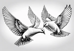 3 doves flying tattoo idea