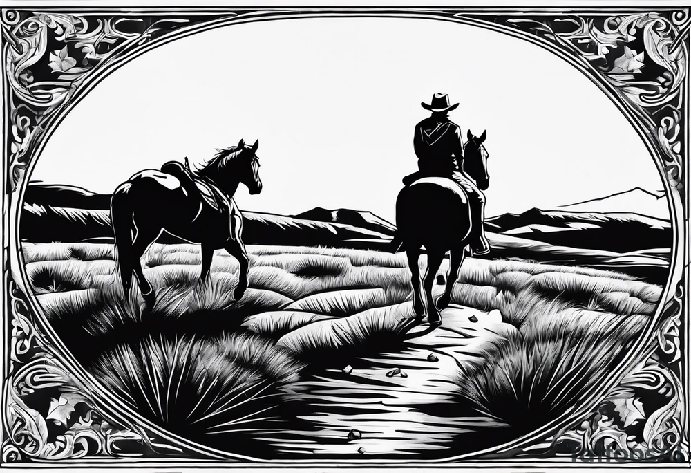 Red Dead redemption horse shoe tattoo idea