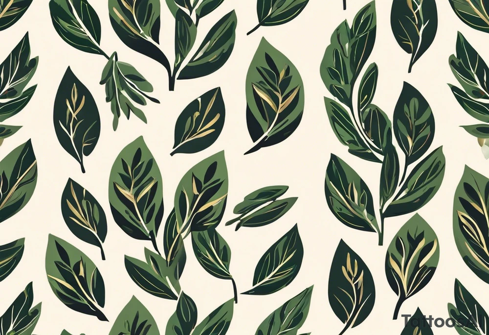 Olive Leaf: The tattoo would be centered around a stylized olive leaf, drawn in a traditional style with strong, clean lines. The leaf would be detailed with vein patterns, maintaining a natural appearance but with a classic and simplified touch.

Laurel Wreath: Surrounding the olive leaf, there could be a small laurel wreath, a classic symbol in mythology associated with victory and honor. The wreath would be made with simple, smooth lines, also in black and white, and would blend harmoniously with the leaf.

Phrase "Mens sana in corpore sano": The phrase would be placed below the leaf and wreath, in a classic serif font that evokes ancient texts, adding a touch of wisdom and tradition to the design. The phrase could be slightly curved to follow the natural shape of the design above. tattoo idea