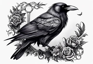 Scary ravens sleeve tattoo idea
