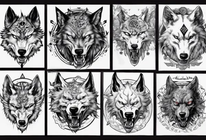 gengi and fenrir collage tattoo idea
