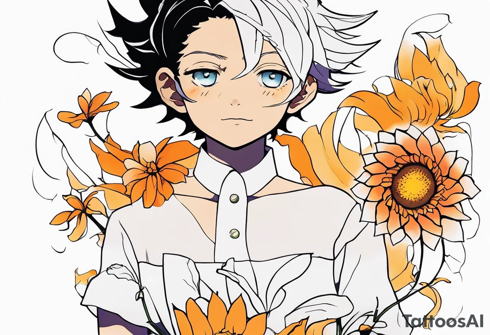 From the Anime The promised neverland Vida flower tattoo idea