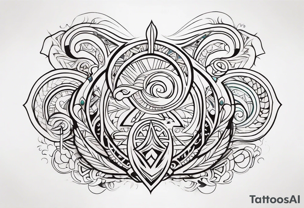 Polynesian hook tattoo tattoo idea