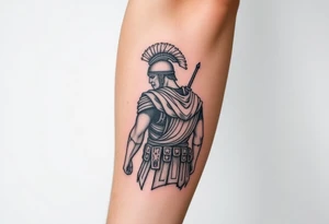 Imaginez le Colisé  en arrière-plan  un gladiateur romain tattoo idea