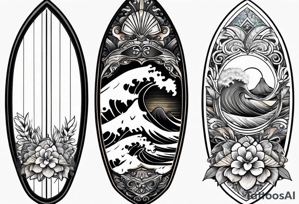 Surfboard tattoo idea