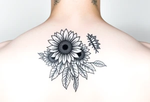 Sunflowers and vines tattoo idea