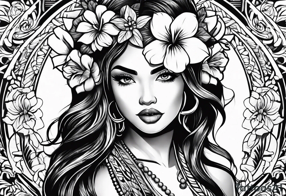 hula girl tattoo idea