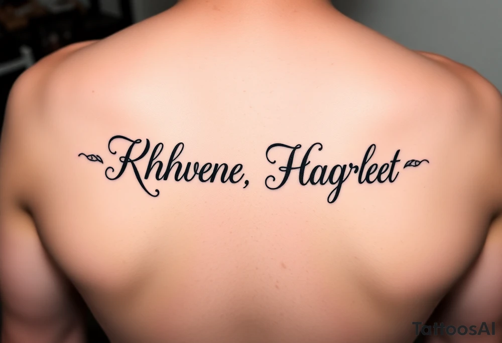 I have three kids. Rhiannon, Hazel, Gareth. I’d like some tattoo ideas. Either their names. Or things that symbolize them. Birth months are December, July, and November, respectively. tattoo idea