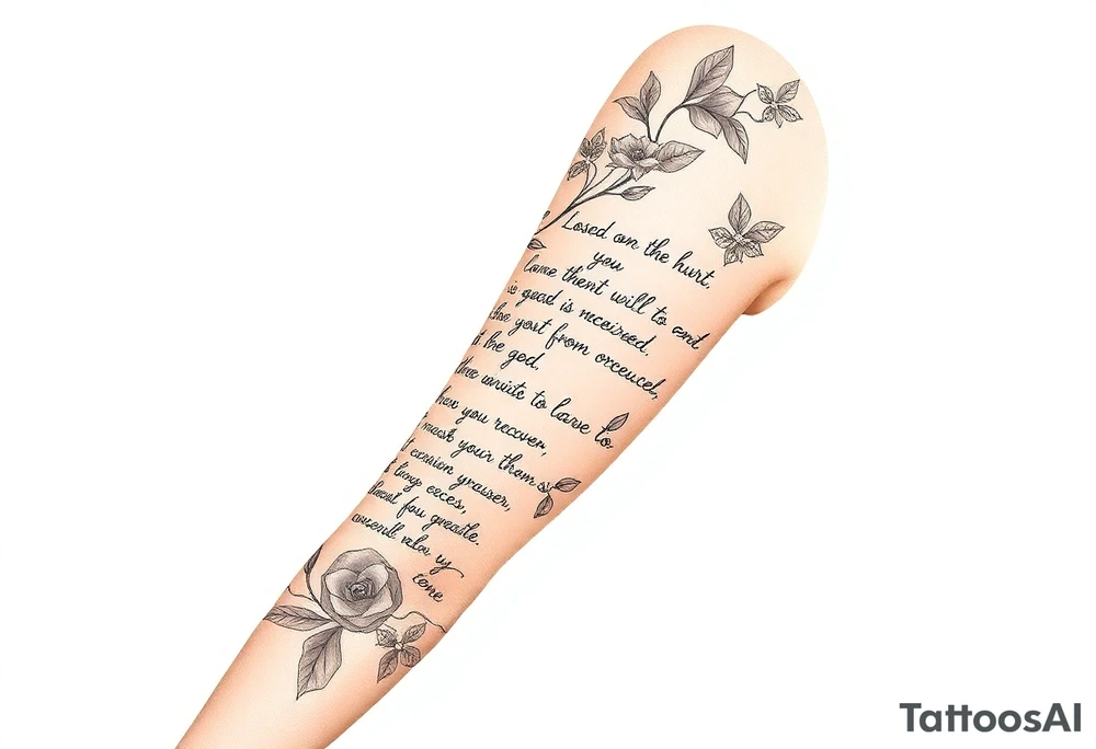 Lost who is hurt and trying to recover from addiction with quotes tattoo idea