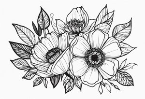 November flower 
July flower 
Love is togetherness tattoo idea