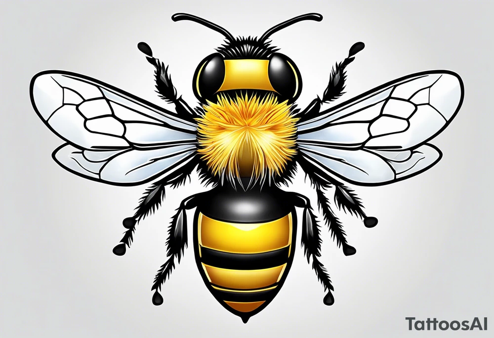 Small bee, not real tattoo idea