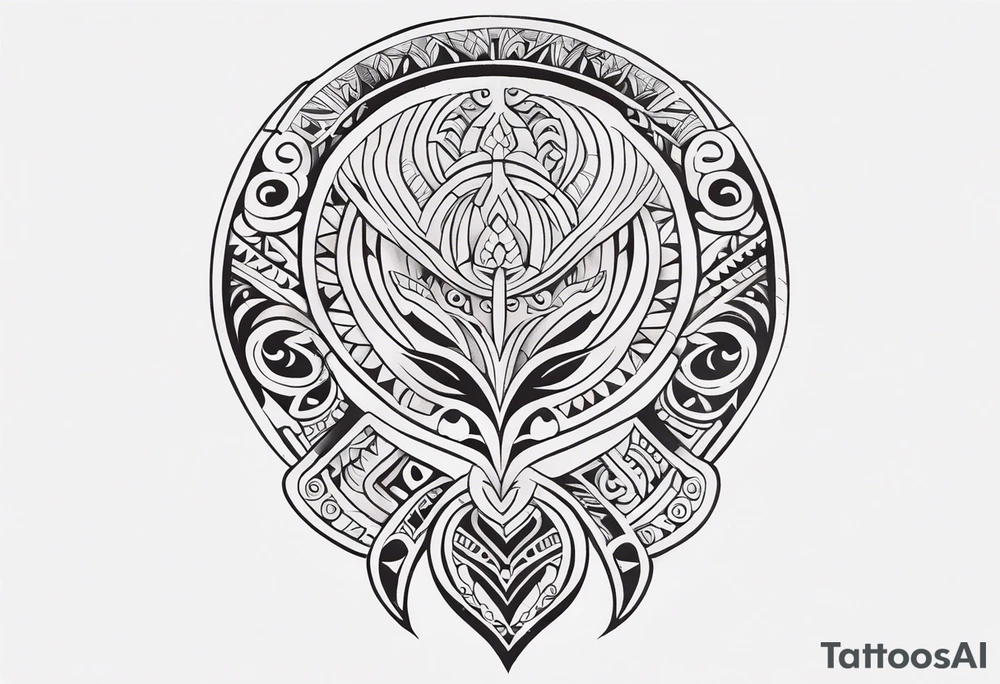 Maori back and neck tattoo tattoo idea