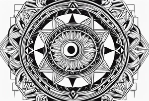 A burning sun tattoo idea