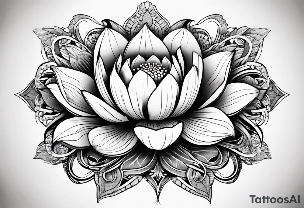 lotus flower tattoo idea