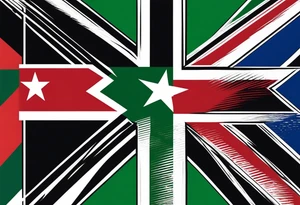 São Tomé e Príncipe flag tattoo idea