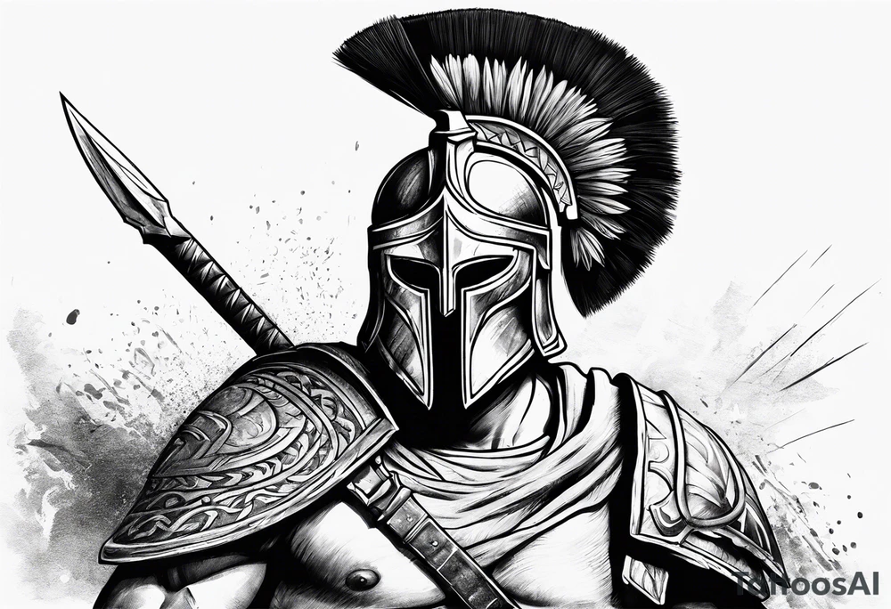 Spartan warrior tattoo idea