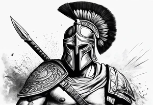Spartan warrior tattoo idea