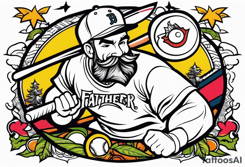 Father baseball hunting tattoo idea