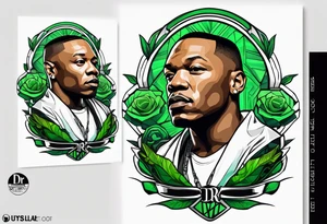 Dr dre green tattoo idea