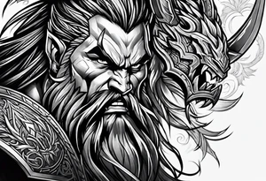 Valhalla berserker tattoo idea
