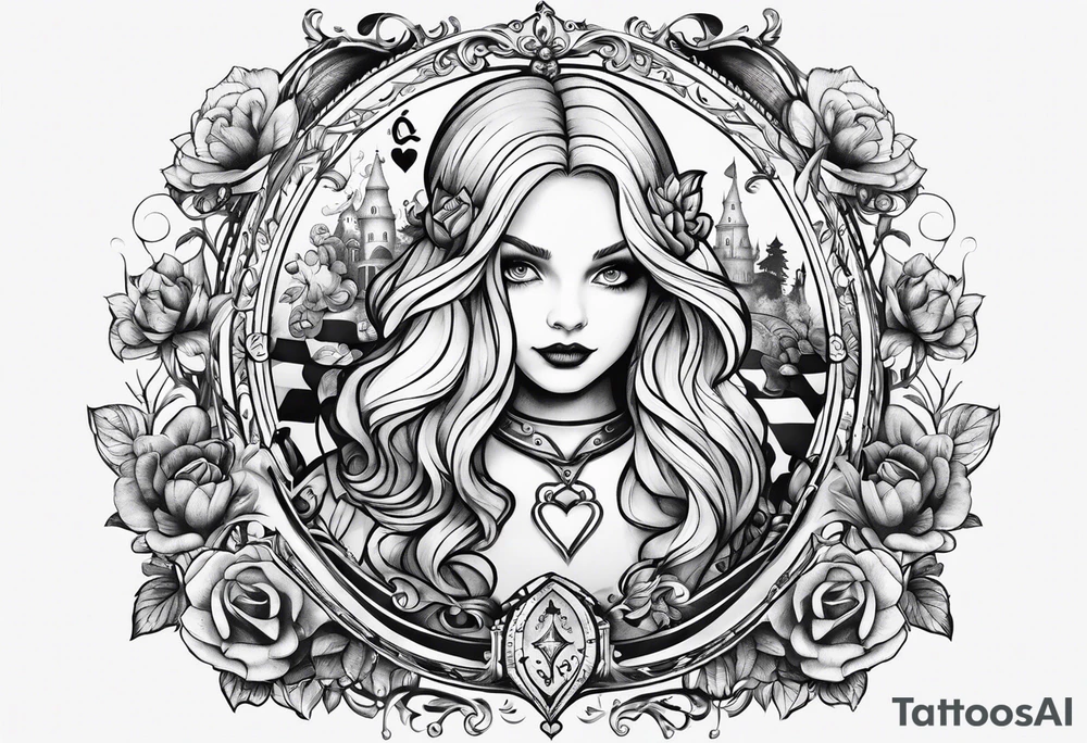 Alice in wonderland tattoo idea