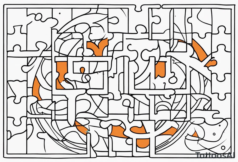 2 Puzzle pieces tattoo idea